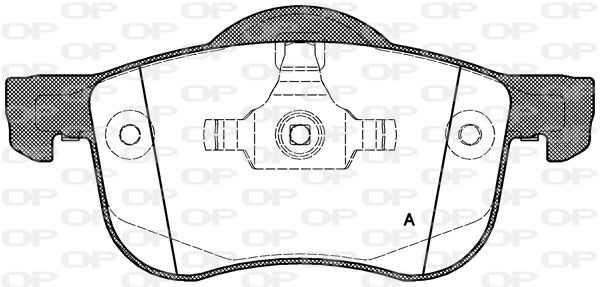 OPEN PARTS Комплект тормозных колодок, дисковый тормоз BPA0713.00